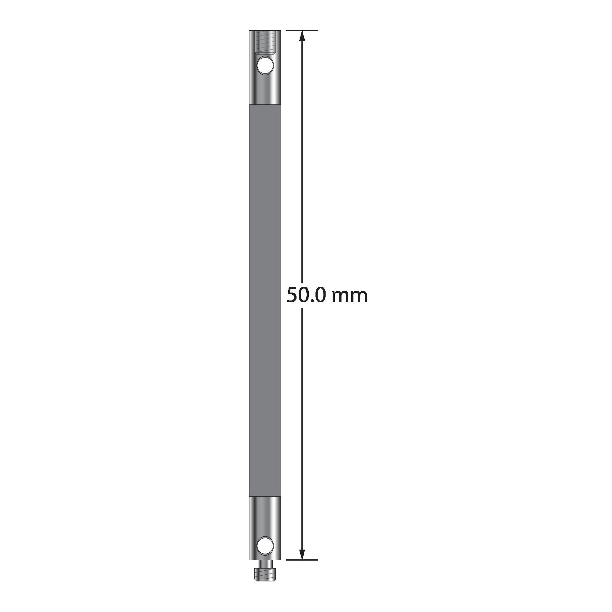 VM2-50-G M2 carbon fiber extension, 3.0mm diameter, 50mm length, with stainless steel fittings by Q-Mark Manufacturing, Inc.