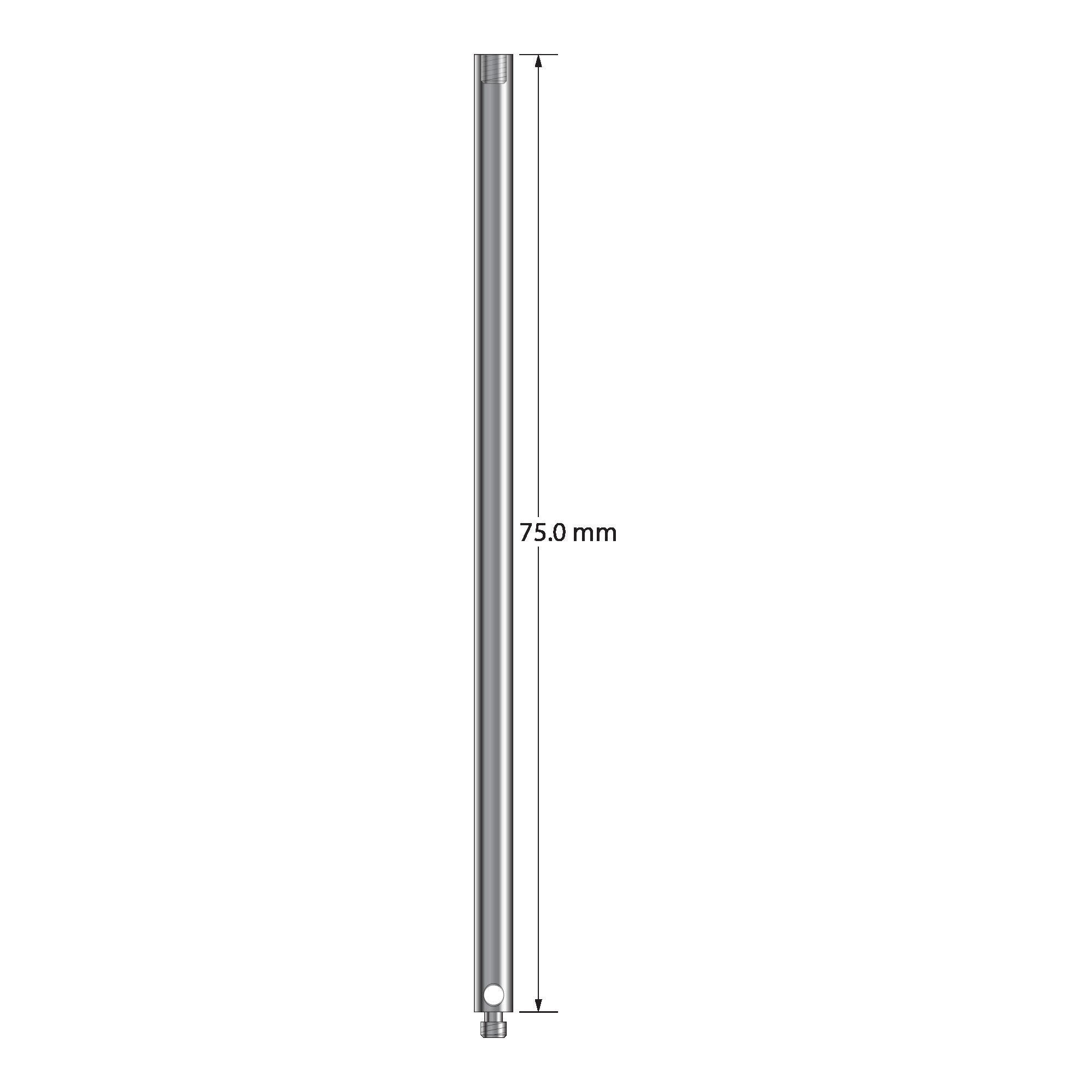 VM2-75 M2 stainless steel extension, 3.0mm diameter x 75.0mm long by Q-Mark Manufacturing, Inc.