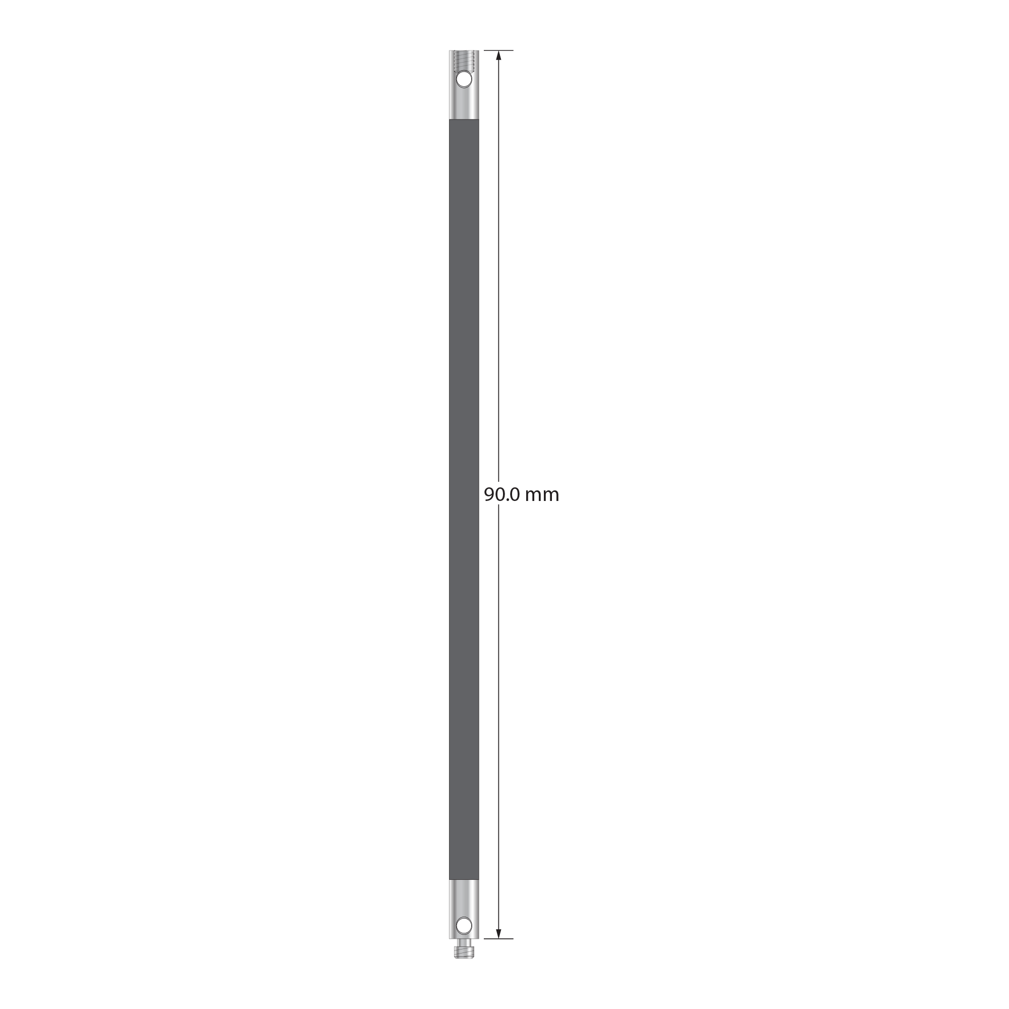 VM2-90-G M2 carbon fiber extension, 90mm long, with stainless steel fittings by Q-Mark Manufacturing, Inc.