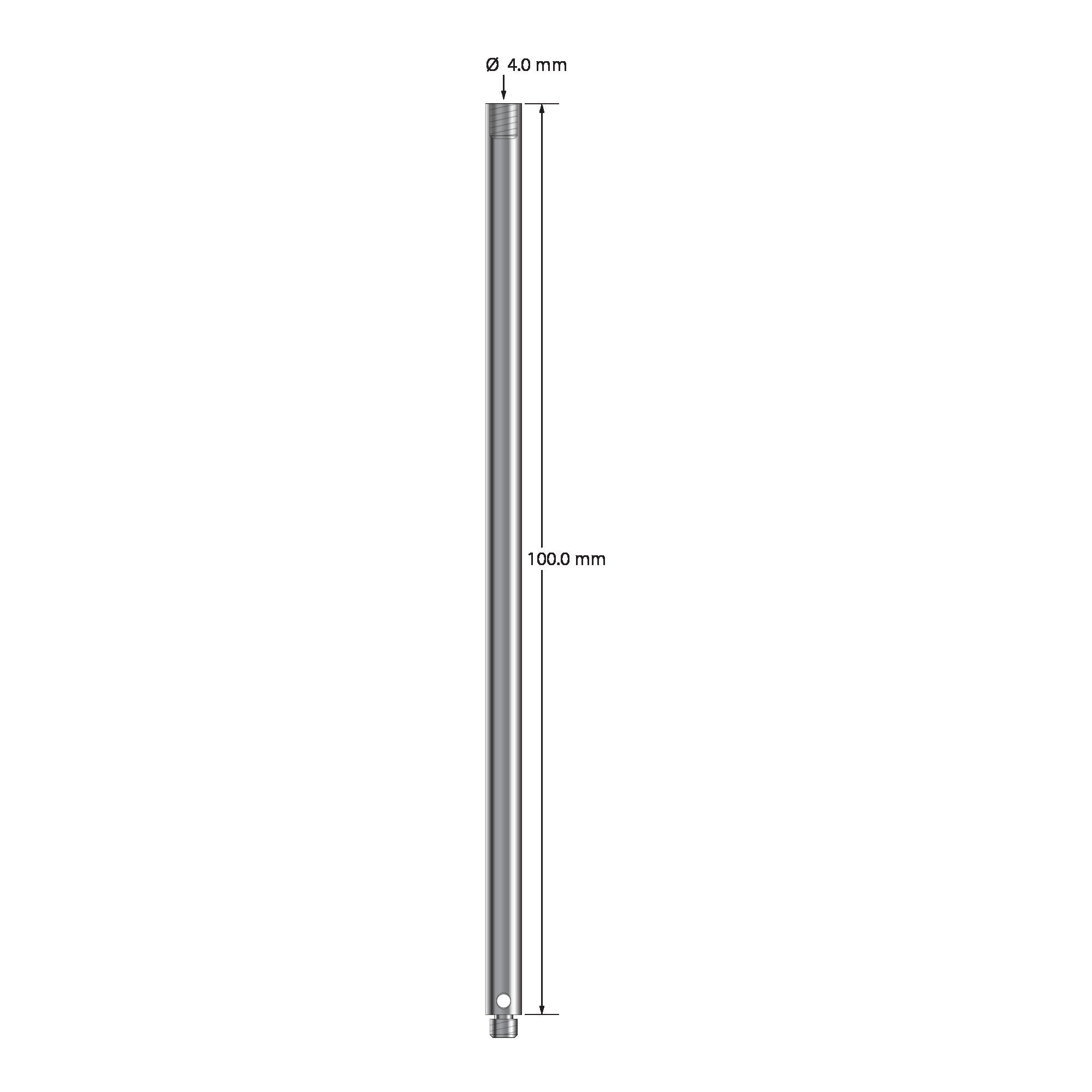 VM3-100 M3 extension, 4.0mm diameter stainless steel, 100mm long by Q-Mark Manufacturing, Inc.