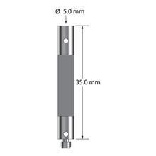 VM3-35-TX M3 extension, 5.0mm diameter Therm-X carbon fiber body with titanium end fittings, 35.0mm long by Q-Mark Manufacturing, Inc.
