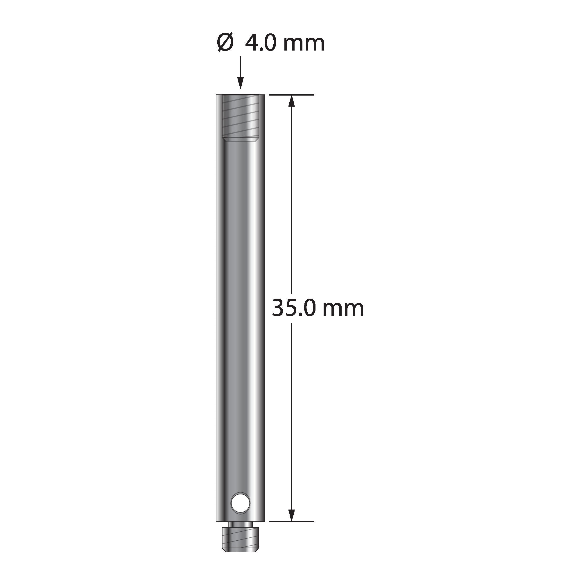 VM3-35 M3 stainless steel extension, 35mm long, by Q-Mark Manufacturing, Inc.