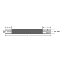 VM3-40-TX-CR M3 extension, 5.0mm Therm-X carbon fiber body, titanium fitting, 40mm by Q-Mark Manufacturing, Inc.