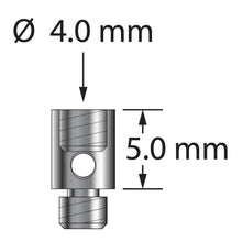 VM3-5 M3 extension, 4.0 mm diameter stainless steel, 5.0 mm length by Q-Mark Manufacturing, Inc.