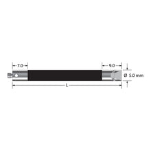 VM3-80-TX-CR M3 extension, 5.0mm Therm-X carbon fiber body, titanium fitting, 80mm long by Q-Mark Manufacturing, Inc.