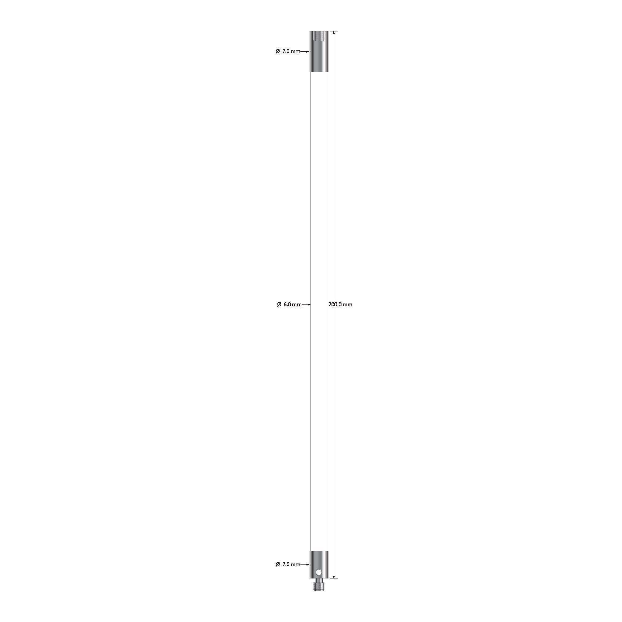 VM4-200-C M4 extension, 7.0mm diameter, ceramic with stainless steel fittings, 200.0mm long by Q-Mark Manufacturing, Inc.