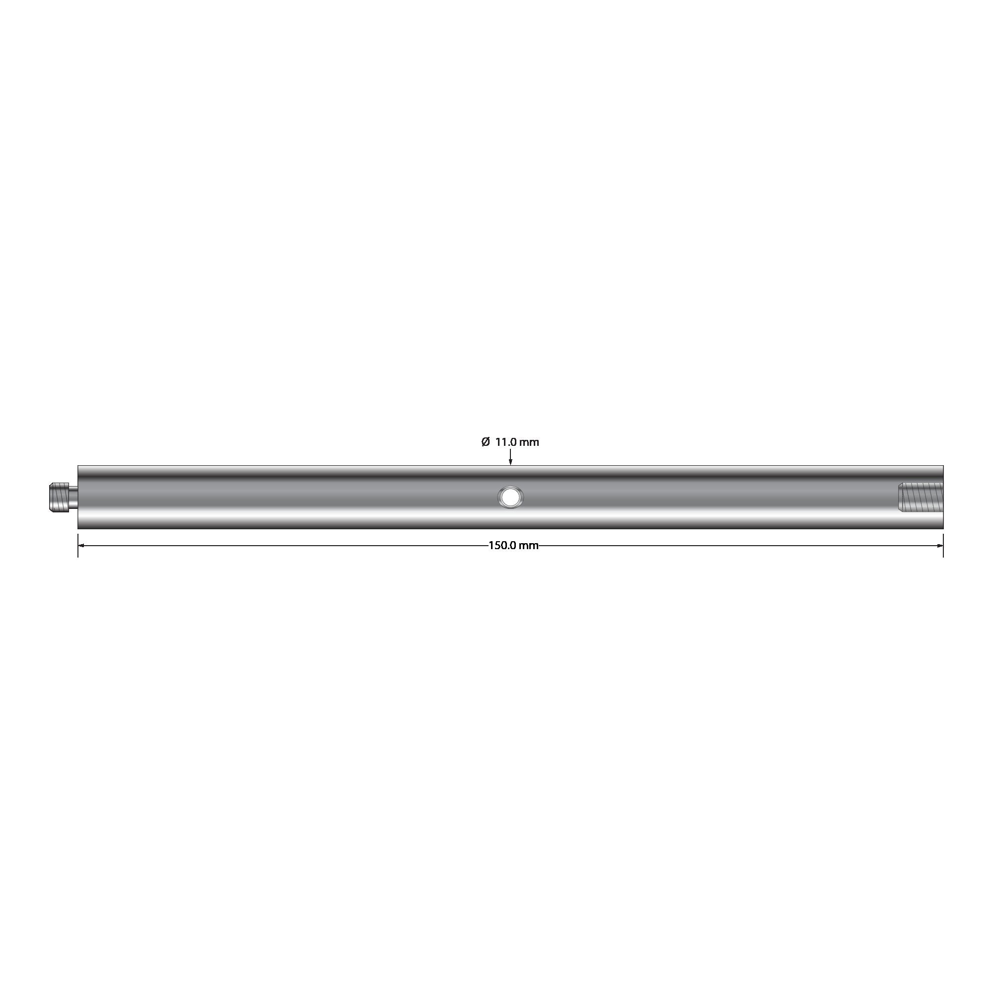 VM5-12.150-A M5 extension, hard anodized aluminum, 150mm long by Q-Mark Manufacturing, Inc.