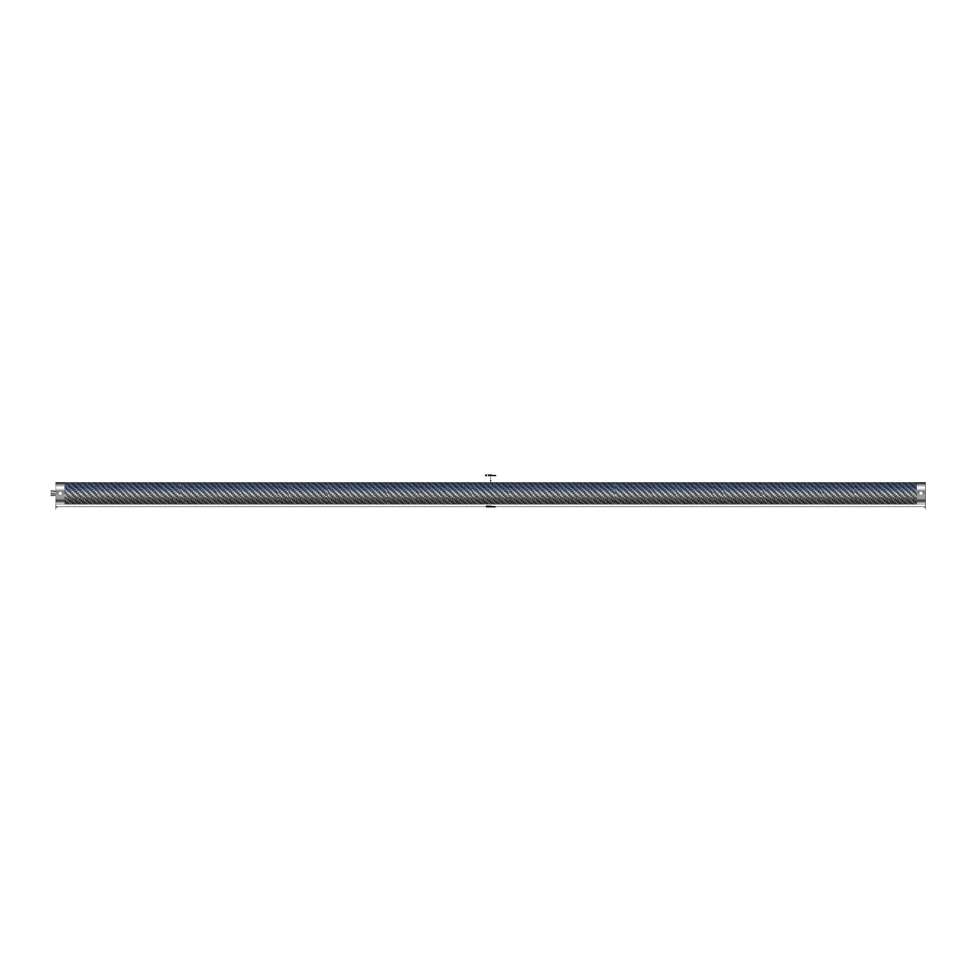 VM5-20.800-TX M5 extension, 20.0mm diameter Therm-X carbon fiber tubing, titanium fittings, 800.0mm.