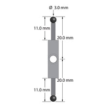 XXT-3020-180-SN stylus, 3.0mm silicon nitride balls, titanium fitting, 180 degrees by Q-Mark Manufacturing, Inc.