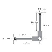 XXT-3030-90-SN stylus, 3.0mm silicon nitride balls, titanium fitting, carbon fiber stems by Q-Mark Manufacturing, Inc.