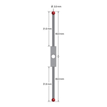 XXT-3040-180 stylus with titanium fitting, 3.0mm ruby balls, and carbon fiber stems.
