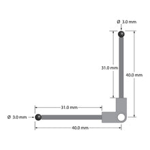 XXT-3040-90-SN stylus with titanium fitting, two carbon fiber stems, and 3.0mm silicon nitride balls.