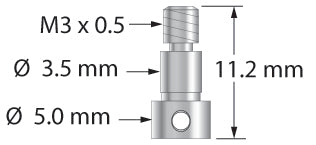 XXT-CS M3 titanium clamping screw by Q-Mark Manufacturing, Inc.