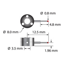 XXT-LSTR-0812.5 single-side star stylus with 0.8mm ruby ball and titanium hub by Q-Mark.