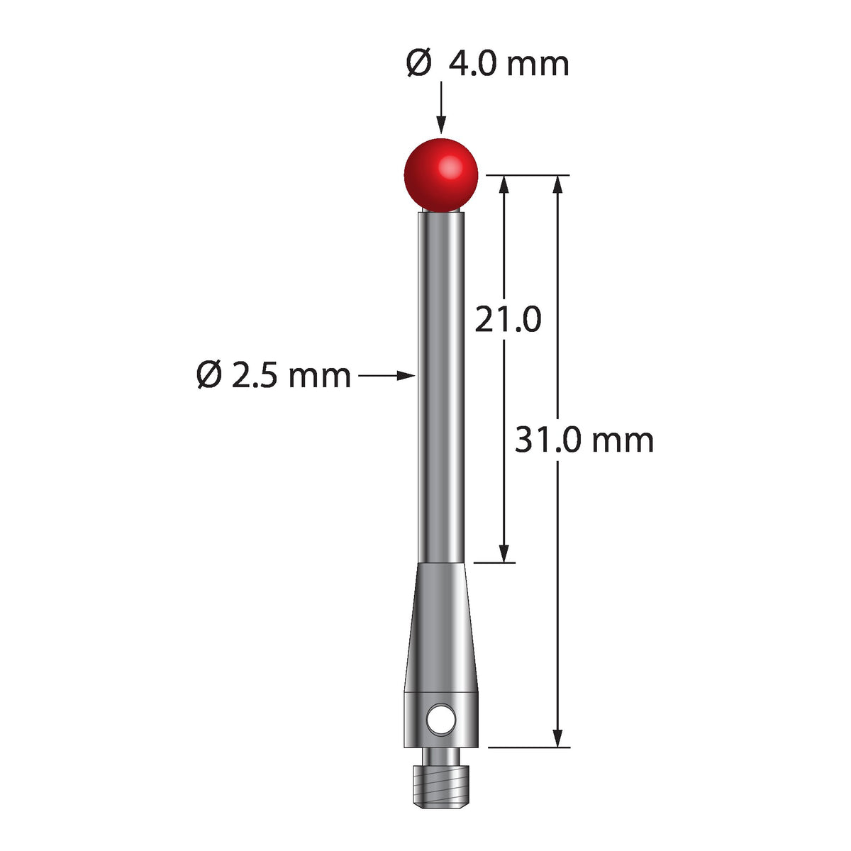 Mitutoyo, Product: Stylus M2 ruby ball Ø2,5mm
